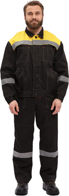 Комплект рабочей одежды УРСУС Легион КОС817-285 (черный/желтый, 60-62/170-176)