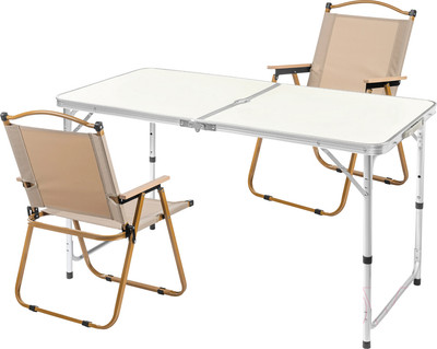 Комплект складной мебели Sundays Стол ZC-CT003 + Кресло Coyote TOS KMT-L 79x50x51 (2шт, белый)