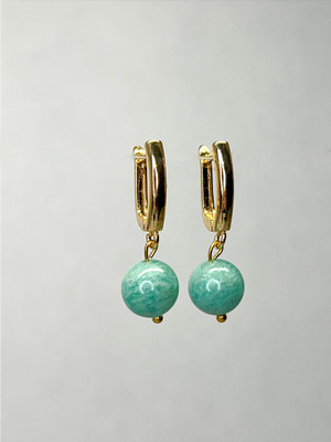 Серьги Wolves Амазонит Позолота 1767