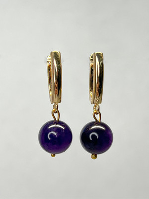 Серьги Wolves Аметист Позолота 1771