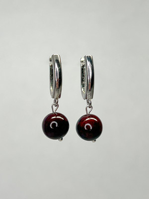 Серьги Wolves Гранат Серебрение 1790