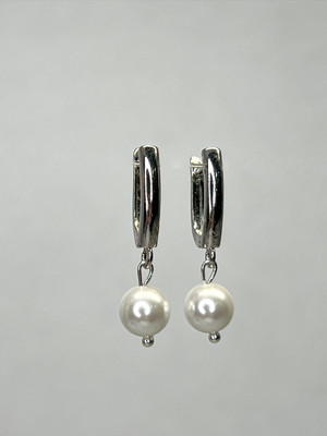 Серьги Wolves Жемчуг Майорка 8мм Серебрение 1800 (белый)