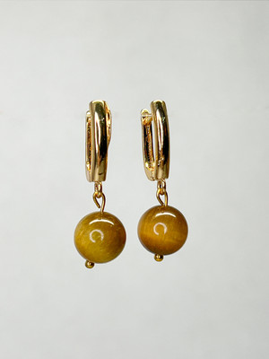 Серьги Wolves Тигровый глаз Позолота 1857 (золотистый)