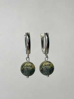 Серьги Wolves Хризоколла Серебрение 1864