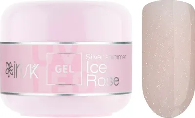 Моделирующий гель для ногтей IRISK ABC тон 16 Ice Rose (Silver shimmer) (15мл)