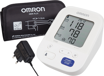 Тонометр Omron МЗ Comfort (HEM-7155-ALRU) + адаптер, универсальная манжета