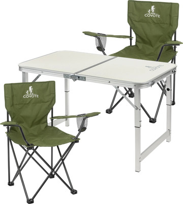 Комплект складной мебели Coyote Стол HYT003 50x80см + Кресло HYA016S (2шт, зеленый)