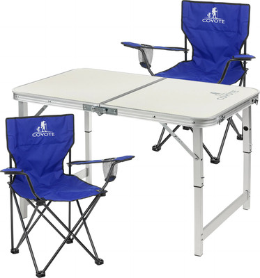 Комплект складной мебели Coyote Стол HYT003 50x80см + Кресло HYA016S (2шт, синий)