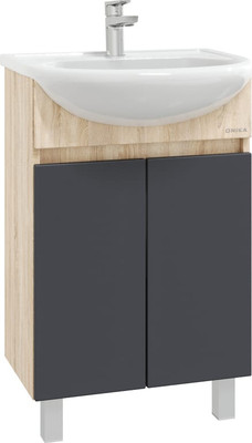 Тумба с умывальником Onika Милтон 50 105037 + Rosa Уют 50
