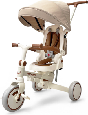 Трехколесный велосипед с ручкой Bubago Malanka / BG 211-1 (бежевый)