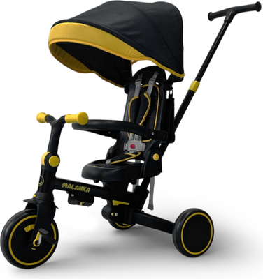 Трехколесный велосипед с ручкой Bubago Malanka / BG 211-3 (черный)