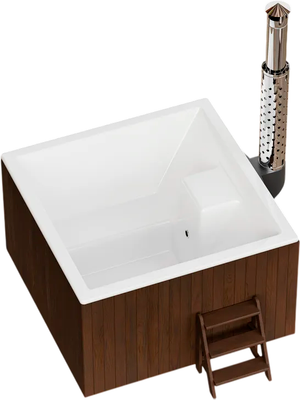 Купель Polarspa Elite Quattro термососна 180 (темный, с утеплением композитной чаши)