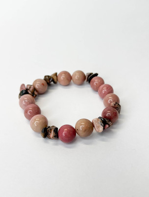 Браслет Wolves Авторский Родонит 2185 (р.16)