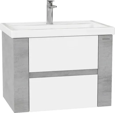 Тумба с умывальником Onika Стоун 70.13 107066 + Kirovit Фостер 70