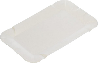 Набор одноразовых тарелок Суперпак картонные мелованные 13x20мм (100шт, белый)