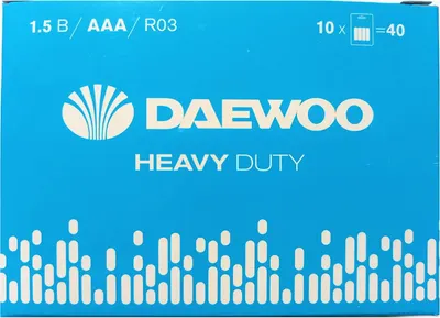 Комплект батареек Daewoo Heavy Duty R03 SP4 / 5029330 (40шт)