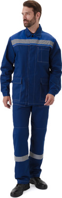 Комплект рабочей одежды УРСУС Ударник КОС317-002 (темно-синий/василек, 60-62/170-176)