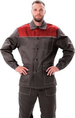 Комплект рабочей одежды УРСУС Дамаск КОС316-Т.СЕРЫЙ/КРАСНЫЙ (темно-серый/красный, 56-58/182-188)