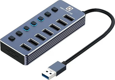 USB-хаб 5bites HB37-317SL (серебристый)