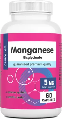 Минерал Chikalab Manganese Bisglycinate (60 капсул)