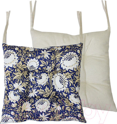 Подушка на стул MATEX Homely / 08-163 (темно-синий/бежевый)