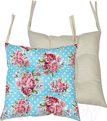 Подушка на стул MATEX Homely / 08-354 (голубой /бордовый)