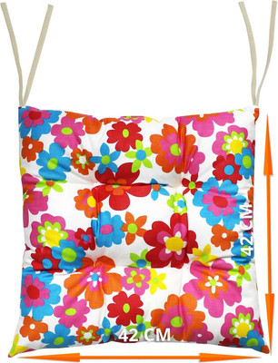 Подушка на стул MATEX Homely / 13-693 (оранжевый/ голубой/ белый)