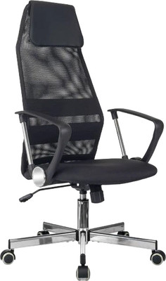 Кресло офисное Бюрократ KE-1 Axel Chrome (черный/хром)