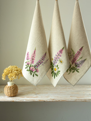 Набор полотенец Pole Kvetak (Беларускі лён) 46x60 24С112-ШР/р.п./фкор (Прованские травы 295/цв 1 )