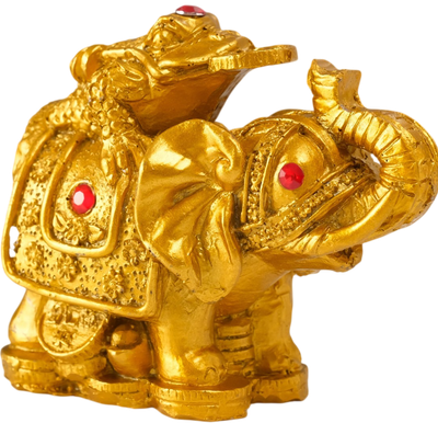 Статуэтка Sima-Land Слон с денежной жабой на спине 4432828