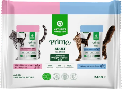 Влажный корм для кошек Nature's Protection NP Prime Sterilised белая рыба/анчоус/клюква+кур/лосось/тунец (4x85г)