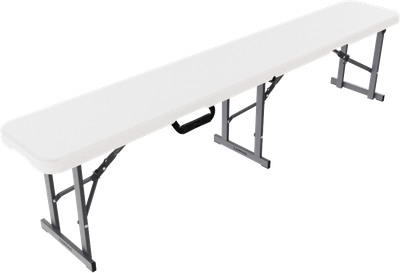 Скамья складная SAMMAN Van N 183x30x43 (гладкий, белый флок)