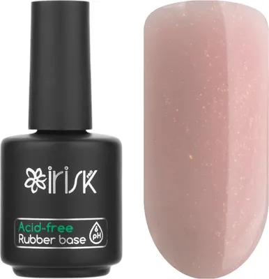 База для гель-лака IRISK Acid-free Rubber Base тон 12 Soft Shimmer Beige (18мл)