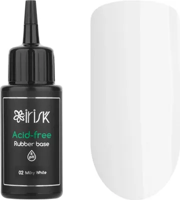 База для гель-лака IRISK Acid-free Rubber Base тон 02 Milky White (50мл)