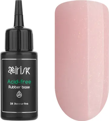 База для гель-лака IRISK Acid-free Rubber Base тон 04 Shimmer Pink (50мл)