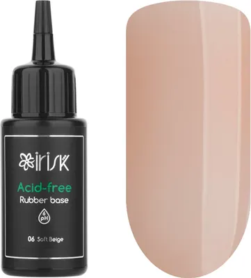 База для гель-лака IRISK Acid-free Rubber Base тон 06 Soft Beige (50мл)