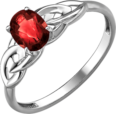 Кольцо из серебра 7 КАРАТ П1227-077СГ (р.20, с гранатом)