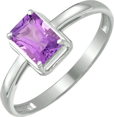 Кольцо из серебра 7 КАРАТ П1227-078СА (р.19, с аметистом)
