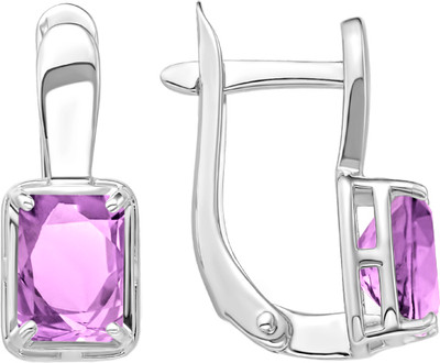 Серьги из серебра 7 КАРАТ П2227-078СА (с аметистом)
