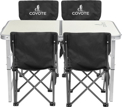 Комплект складной мебели Coyote Стол HYT003 50x80см + Стул HYL003S (4шт, черный)