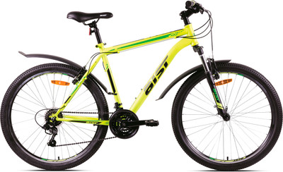 Велосипед AIST Quest 26 2023 (20, желтый/зеленый, разобранный, в коробке)