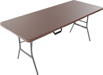 Стол складной SAMMAN Van R 185x77x74 (ротанг, коричневый)