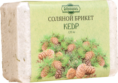 Соляной брикет для бани Добропаровъ Кедр с алтайскими травами / 4836876