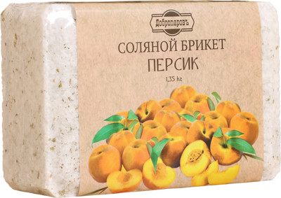 Соляной брикет для бани Добропаровъ Персик / 9617380