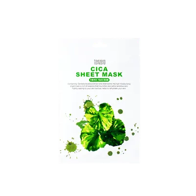 Маска для лица тканевая Tenzero Cica Sheet Mask с экстрактом центеллы азиатской (25мл)