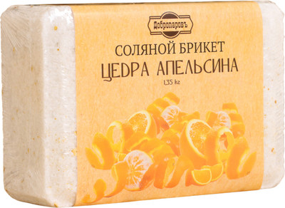 Соляной брикет для бани Добропаровъ Цедра апельсина / 3519613