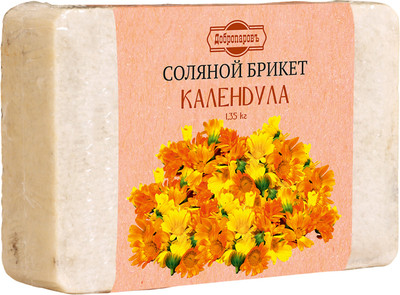 Соляной брикет для бани Добропаровъ Календула с алтайскими травами / 3519607