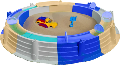 Песочница Козырь 6194820 (синий/серый/бежевый)