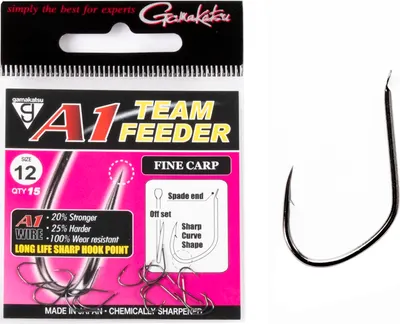 Набор крючков рыболовных Gamakatsu A1 Team Feeder Hooks Fine Carp 12 / 185077-012 (15шт)