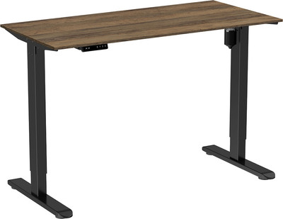 Стол с подъемным механизмом WellDesk WDЕ Light 130x67.5х1.8 (черный/дуб санта-фе винтаж)